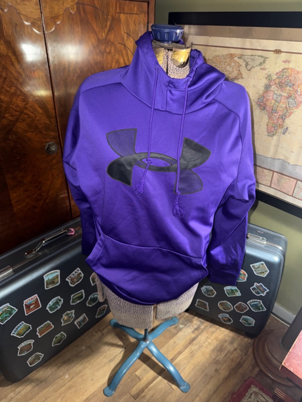 Vibrant Purple Under Armour Hoodie | Size LG | Cozy & Warm!
